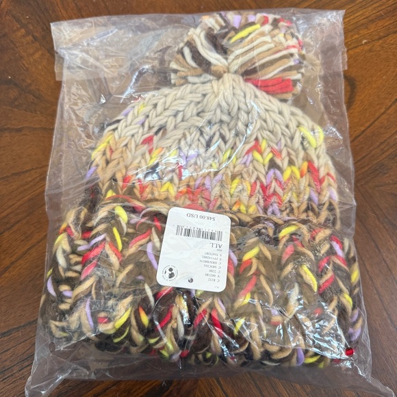 Free People Tide Knit Pom Beanie | NWT | Mocha - Picture 8 of 8